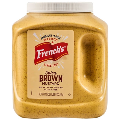 Frenchs Bold n 100% Natural Spicy Brown Mustard Bulk, 4 x 105 oz Case - DOT product image 7