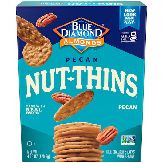 Blue Diamond Almond Nut-Thins Crackers, Pecan, 12 x 4.25 oz Case - DOT product image 2