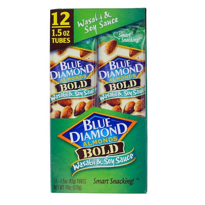 Blue Diamond Almonds Wasabi Soy Bold Almonds, 12 x 12 x 1.5 oz Case - DOT product image 2