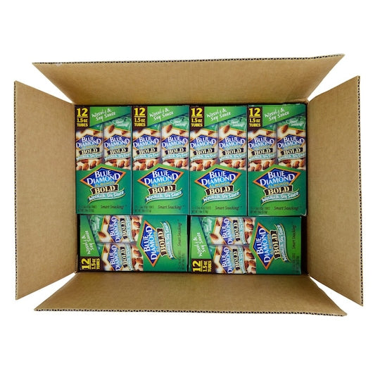 Blue Diamond Wasabi Soy Bold Almonds, 12 x 1.5 oz Case - Nuts & Seeds