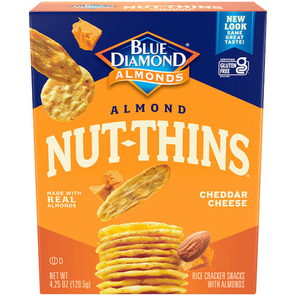 Blue Diamond Crackers Nut-Thins Crackers Cheddar Cheese, 12 x 4.25 oz Case - DOT product image 2