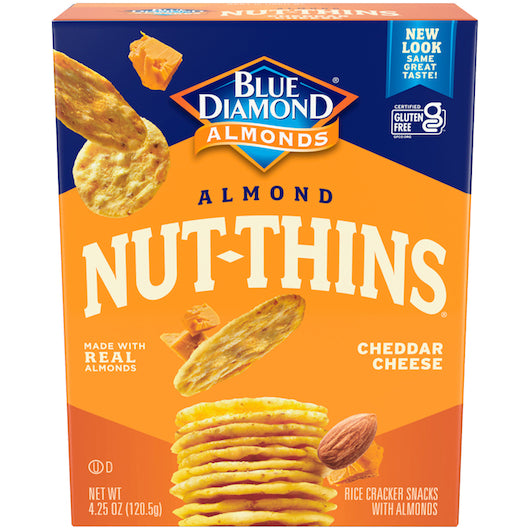 Blue Diamond Crackers Nut-Thins Crackers Cheddar Cheese, 12 x 4.25 oz Case - DOT product image 2