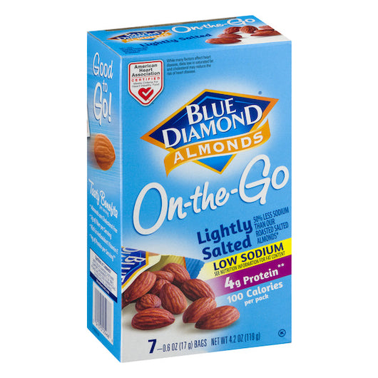 Blue Diamond Roast Lightly Salted 100 Calorie Pack, 6 x 4.2 oz Case - Nuts & Seeds