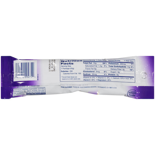 Blue Diamond Oven Roasted Blueberry Almonds, 12 x 12 x 1.5 oz Case - Alternate product angle or state