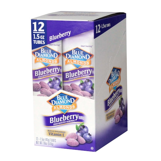 Blue Diamond Oven Roasted Blueberry Almonds, 12 x 12 x 1.5 oz Case - Nuts & Seeds