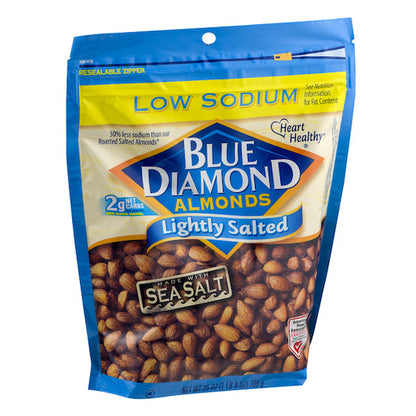 Blue Diamond Lightly Salted Low Sodium, 6 x 25 oz Case - Nuts & Seeds