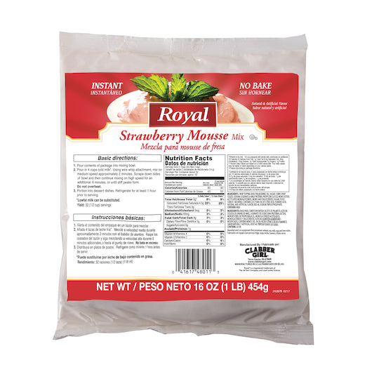 Royal Strawberry Mousse Mix, 6 x 16 oz Case - Bakery & Desserts