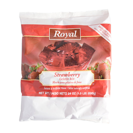 Royal Strawberry Flavored Gelatin Mix, 12 x 24 oz Case - DOT product image 2