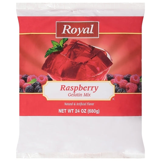 Royal Raspberry Flavored Gelatin Mix, 12 x 24 oz Case - DOT product image 2