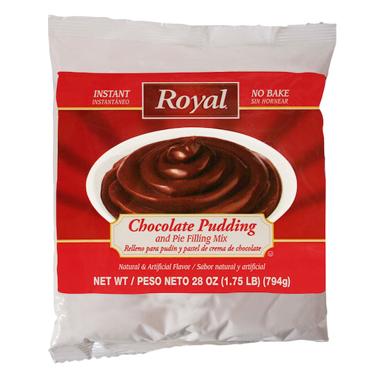 Royal Chocolate Flavored Instant Pudding Mix & Pie Filling, 12 x 28 oz Case - DOT product image 2