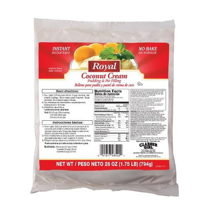 Royal Coconut Creme Flavored Instant Pudding Mix & Pie Filling, 12 x 28 oz Case - DOT product image 3