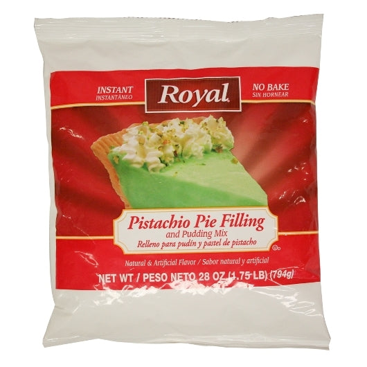 Royal Pistachio Flavored Instant Pudding Mix, 12 x 28 oz Case - Bakery & Desserts