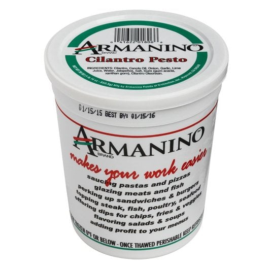 Armanino Frozen Cilantro Pesto Sauce, 3 x 30 oz Case - Condiments & Sauces