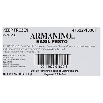 Armanino Frozen Basil Pesto Sauce, 8 x 30 oz Case - DOT product image 5