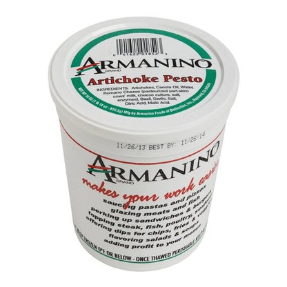 Armanino Frozen Artichoke Pesto Sauce, 3 x 30 oz Case - Condiments & Sauces