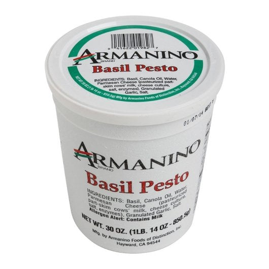 Armanino Basil Pesto Sauce, 6 x 30 oz Case - Condiments & Sauces