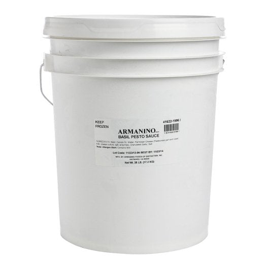 Armanino Sauce Frozen Basil Pesto Sauce, 1 x 38 lb Case - Condiments & Sauces