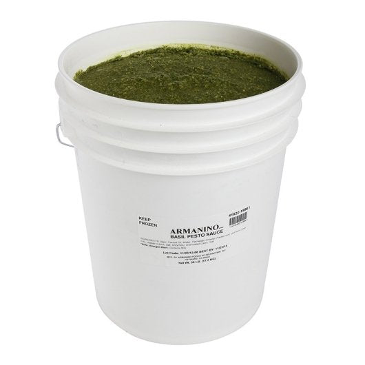 Armanino Sauce Frozen Basil Pesto Sauce, 1 x 38 lb Case - Condiments & Sauces