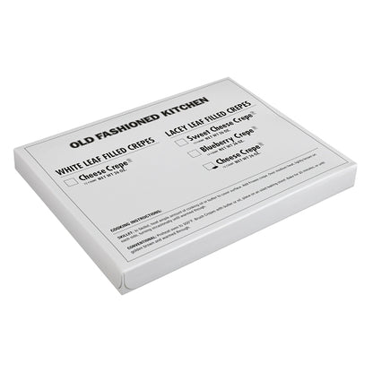 Old Fashioned Kitchen Blintzes Lacy Leaf Blueberry Pre-cooked Crepe, 12 x 12 x 2.25 oz Case - Bakery & Desserts
