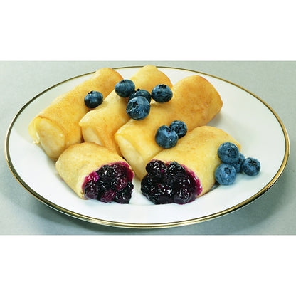 Old Fashioned Kitchen BLINTZES LACY LEAF BLUEBERRY PRE-COOKED CREPE, 12 x 12 x 2.25 oz Case - DOT product image 3