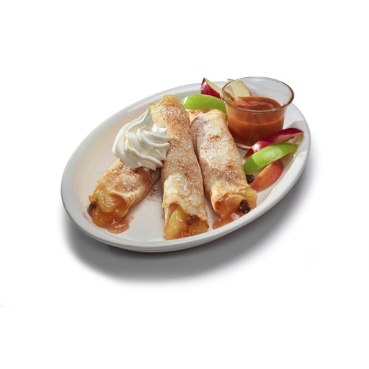 Old Fashioned Kitchen 6" Apple Cinnamon Raisin Rollup Crepes, 7 x 16 x 2.5 oz Case - Frozen Fruit