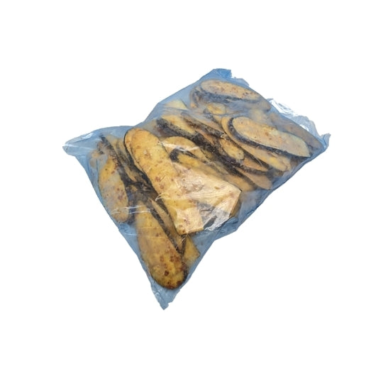 Celentano 3/8" Battered Skin-On Naples Eggplant Cutlets, 1 x 10 lb Case - Frozen Vegetables & Sides