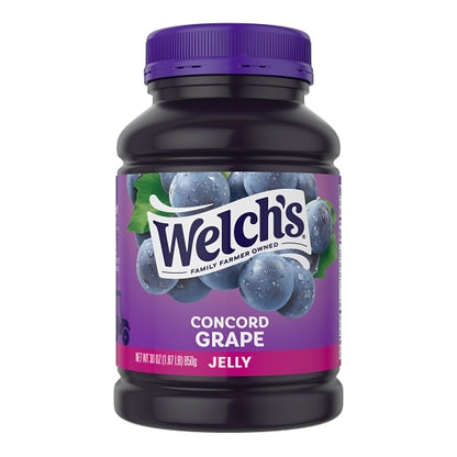 Welchs Concord Grape Jelly, 12 x 30 oz Case - Front/center packaged product image