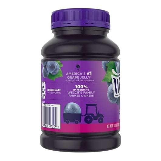 Welchs Concord Grape Jelly, 12 x 30 oz Case - Alternate product angle or state