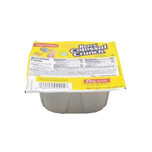 Malt O Meal Berry Colossal Crunch Cereal, 96 x 1 oz Case - Alternate product angle or state