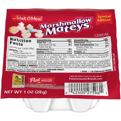 Malt-O-Meal Marshmallow Mateys Cereal, 96 x 1 oz Case - DOT product image 2