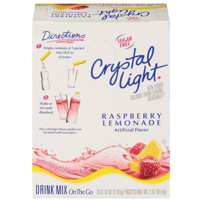 Crystal Light On The Go Raspberry Lemonade Beverage Mix, 4 x 30 x 2.83 GR Case - DOT product image 3
