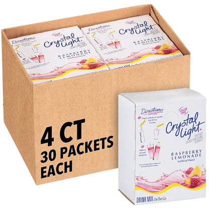 Crystal Light On The Go Raspberry Lemonade Beverage Mix, 4 x 30 x 2.83 GR Case - DOT product image 2