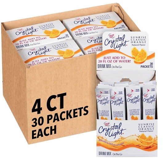 Crystal Light On The Go Sunrise Beverage Mix, 4 x 30 x 0.16 oz Case - DOT product image 2