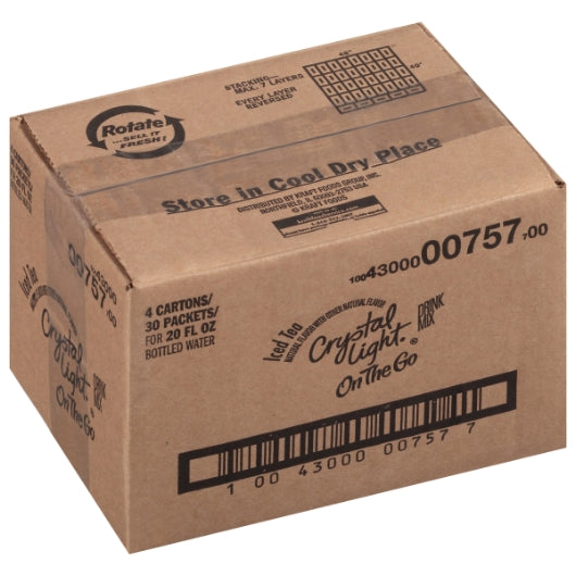 Crystal Light On The Go Iced Tea Beverage Mix, 4 x 30 x 2.26 GR Case - DOT product image 6