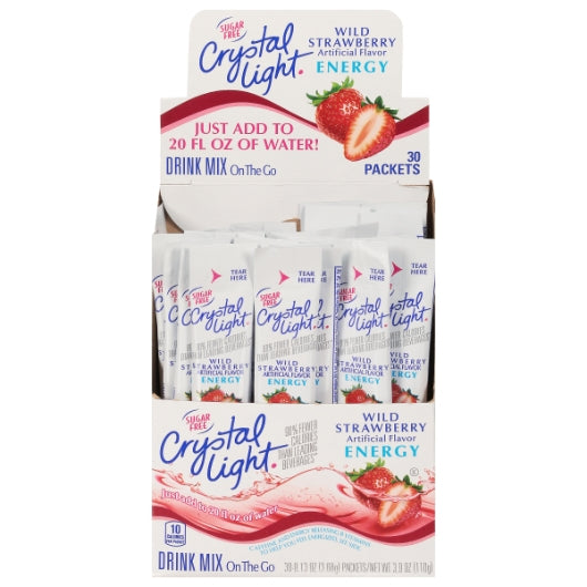 Crystal Light On The Go Wild Strawberry Energy Beverage Mix, 4 x 30 x 0.13 oz Case - DOT product image 5