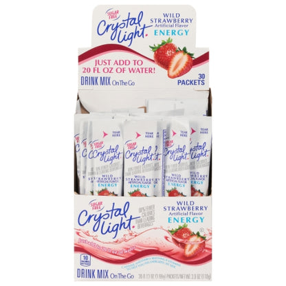 Crystal Light On The Go Wild Strawberry Energy Beverage Mix, 4 x 30 x 0.13 oz Case - DOT product image 5