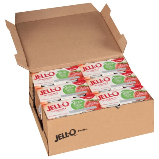 Jell O Ready To Eat Strawberry Gelatin, 6 x 4 x 3.39 oz Case - DOT product image 5