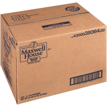 Maxwell House Coffee Master Blend Ground Coffee, 144 x 1.7 oz Case - DOT product image 5
