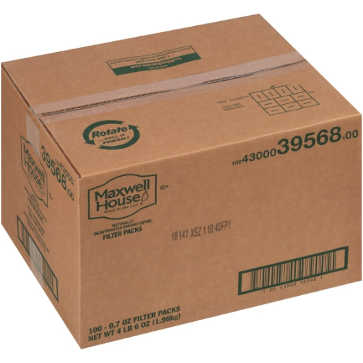 Maxwell House Filter Pack Decaffeinated Ground Coffee, 100 x 0.7 oz Case - DOT product image 5