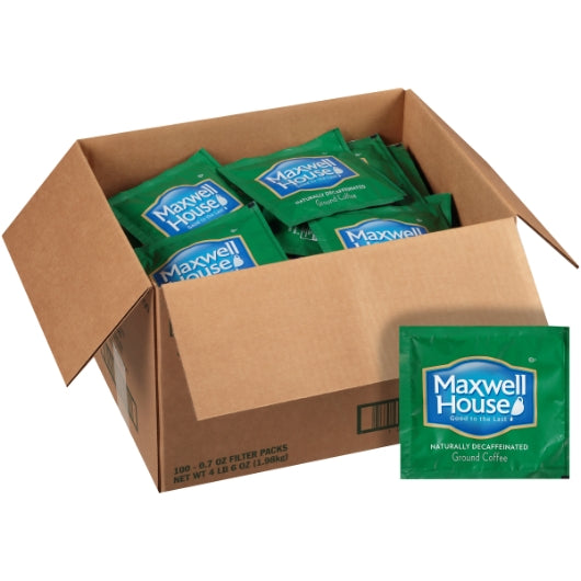 Maxwell House Filter Pack Decaffeinated Ground Coffee, 100 x 0.7 oz Case - DOT product image 7