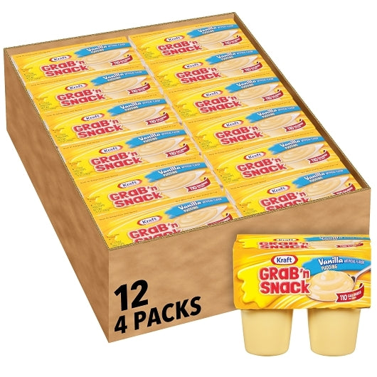 Grab N Snacks Vanilla Pudding, 12 x 3.5 oz Case - Bakery & Desserts