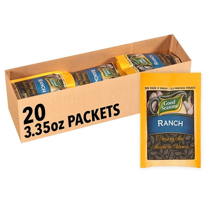 Good Seasons Ranch Salad Dressing Single Serve, 20 x 95 GR Case - Condiments & Sauces