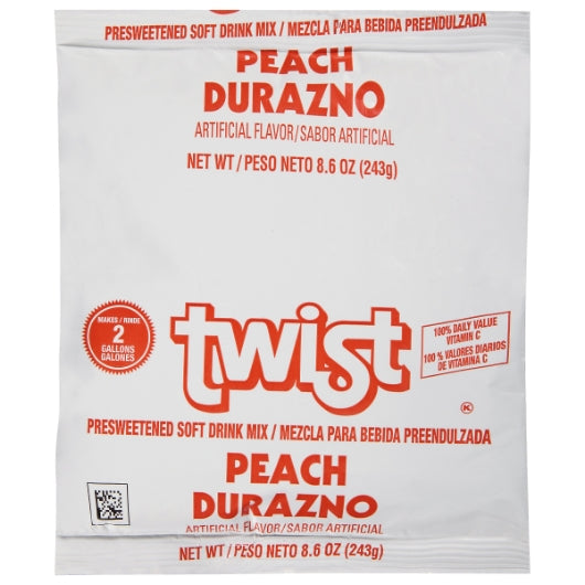 Kool Aid Twist Peach Soft Drink Mix, 12 x 243 GR Case - DOT product image 2