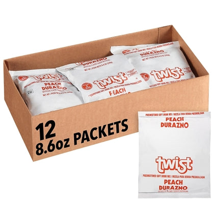 Kool Aid Twist Peach Soft Drink Mix, 12 x 243 GR Case - Beverages