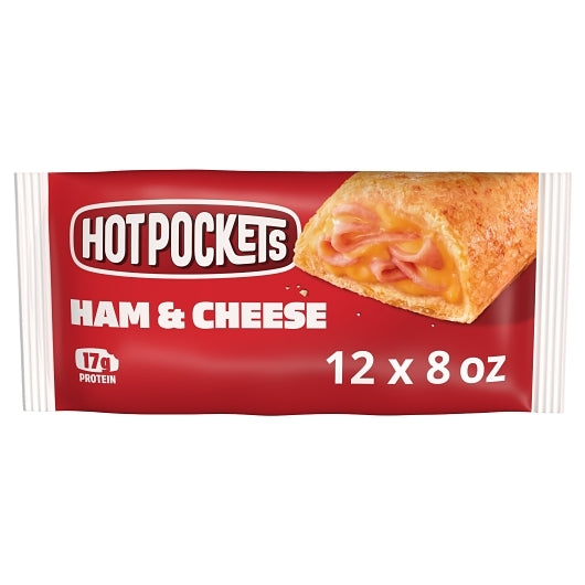 Hot Pocket Individually Wrapped Ham & Cheese, 12 x 8.007 oz Case - GS1 mobile-ready hero image