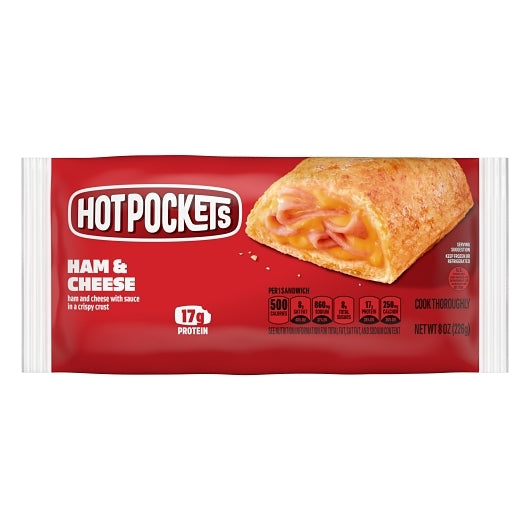 Hot Pocket Individually Wrapped Ham & Cheese, 12 x 8.007 oz Case - Prepared Foods