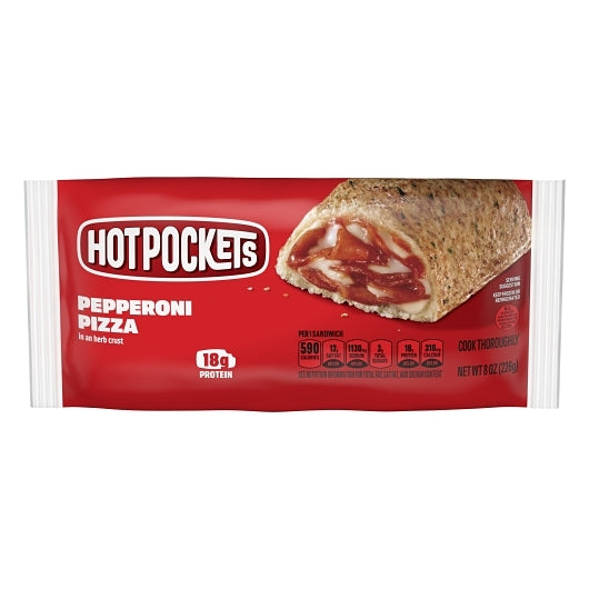 Hot Pocket Pepperoni Pizza Sandwiches, 12 x 8.007 oz Case - Prepared Foods