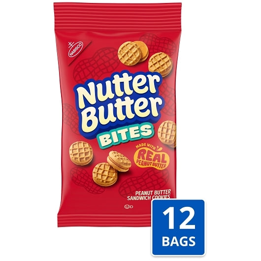 Nutter Butter Big Bag Bites, 12 x 3 oz Case - Bakery & Desserts