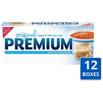 Premium Nabisco Saltine Crackers, 12 x 8 oz Case - Crackers & Grahams
