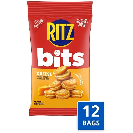 Ritz Bits Cheese Snack, 12 x 3 oz Case - Crackers & Grahams
